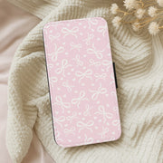 Coquette Bows And Hearts Baby Pink Flip / Wallet Phone Case 5