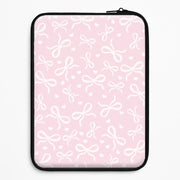 Coquette Bows And Hearts Baby Pink Laptop Sleeve 1