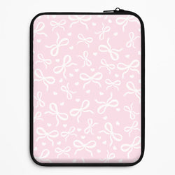 Coquette Bows And Hearts Baby Pink Universal Laptop Sleeve