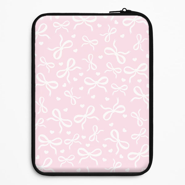 Coquette Bows And Hearts Baby Pink Universal Laptop Sleeve