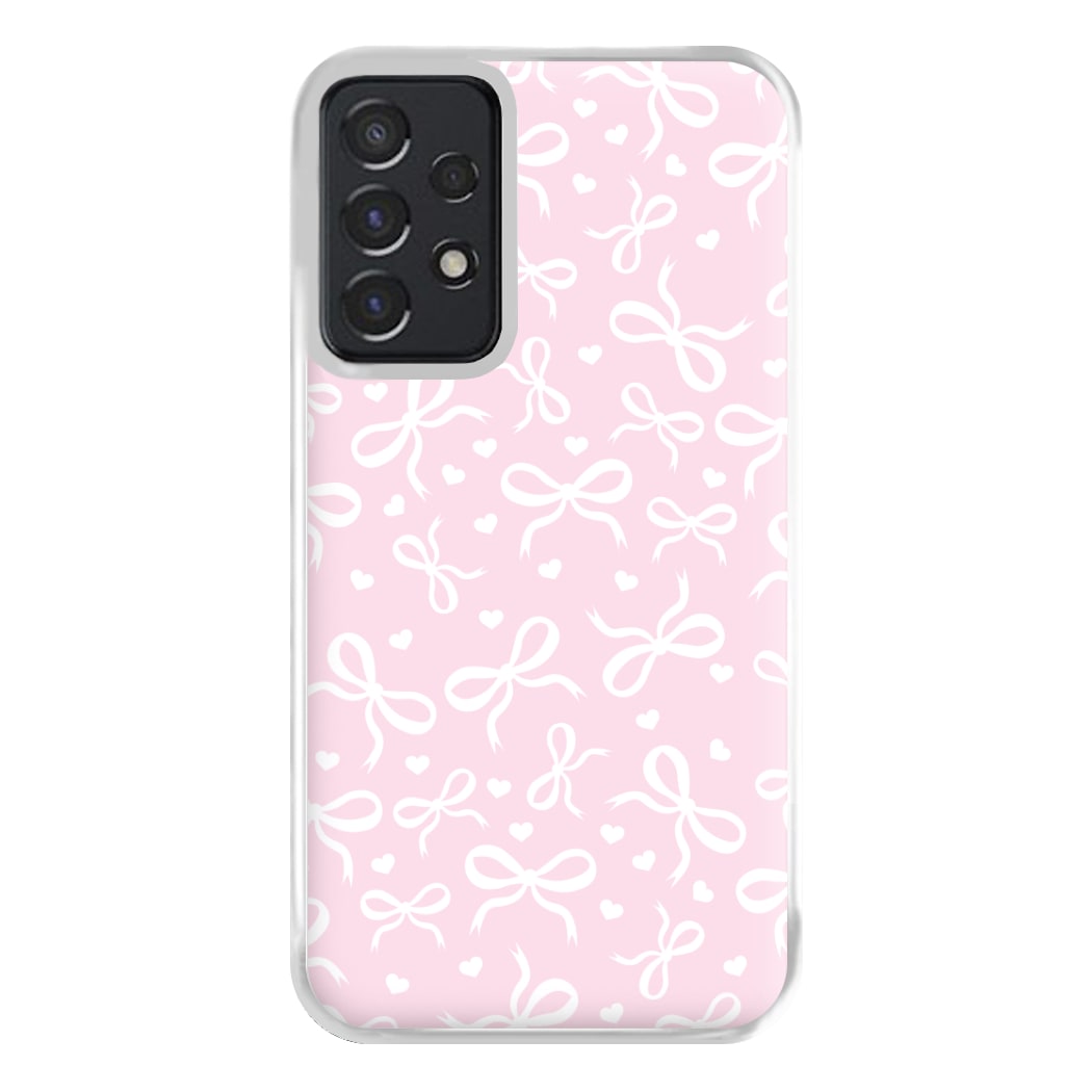 Coquette Bows And Hearts Baby Pink Phone Case for Galaxy A52 / A52s