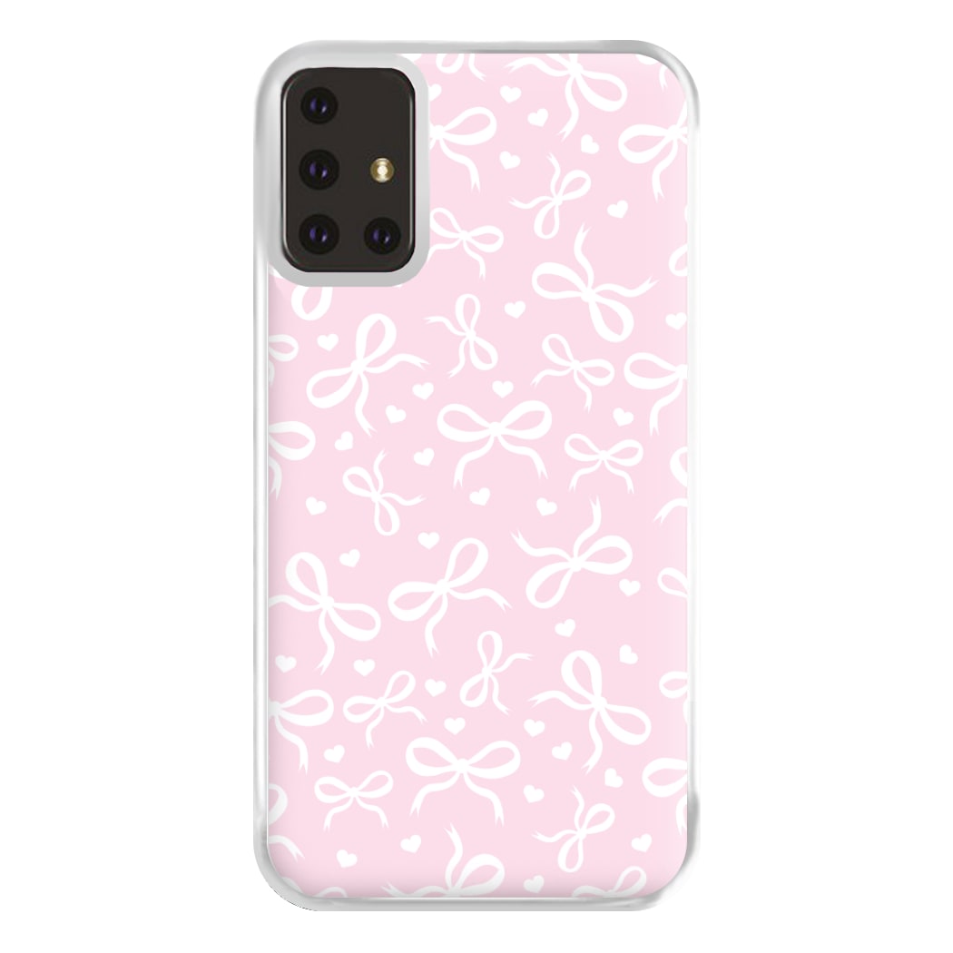 Coquette Bows And Hearts Baby Pink Phone Case for Galaxy A71