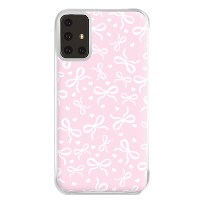 Coquette Bows And Hearts Baby Pink Phone Case for Galaxy A71