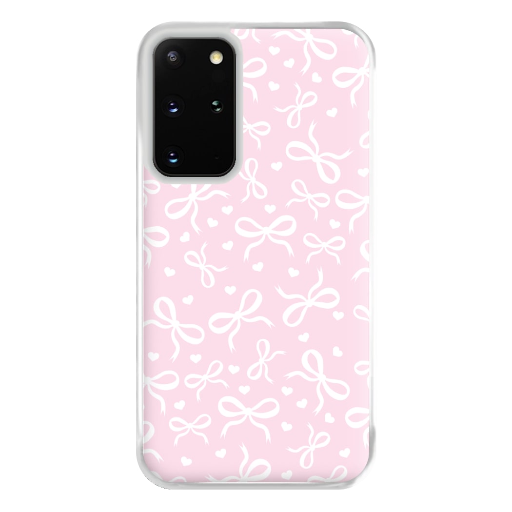 Coquette Bows And Hearts Baby Pink Phone Case for Galaxy S20 Plus