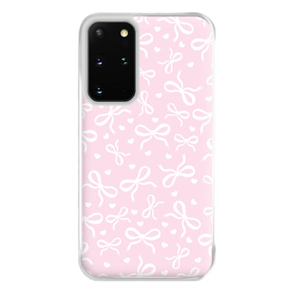 Coquette Bows And Hearts Baby Pink Phone Case for Galaxy S20 Plus