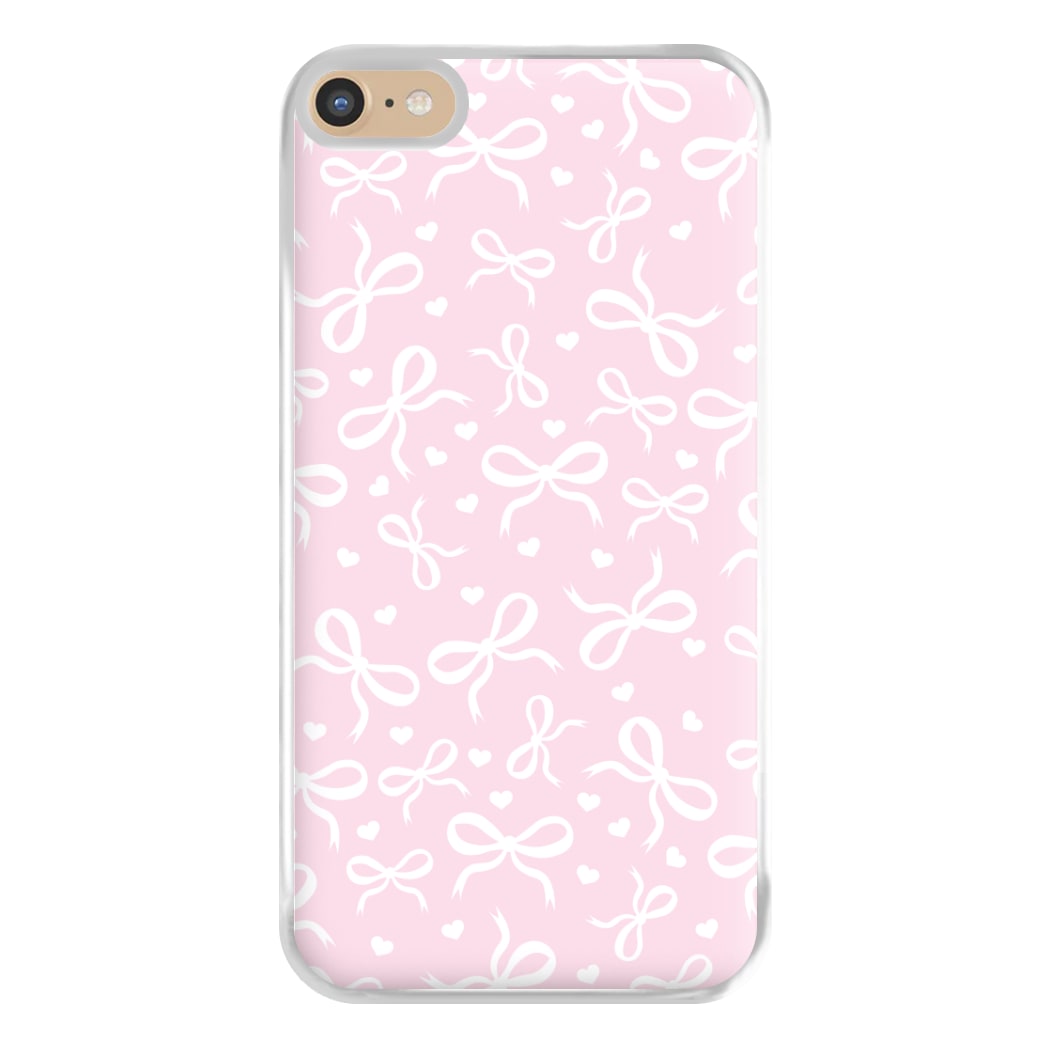 Coquette Bows And Hearts Baby Pink Phone Case for iPhone 6 Plus / 7 Plus / 8 Plus