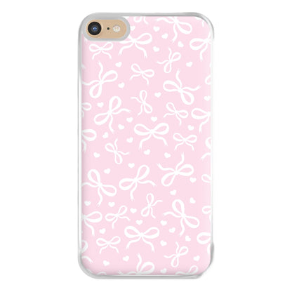 Coquette Bows And Hearts Baby Pink Phone Case for iPhone 6 Plus / 7 Plus / 8 Plus