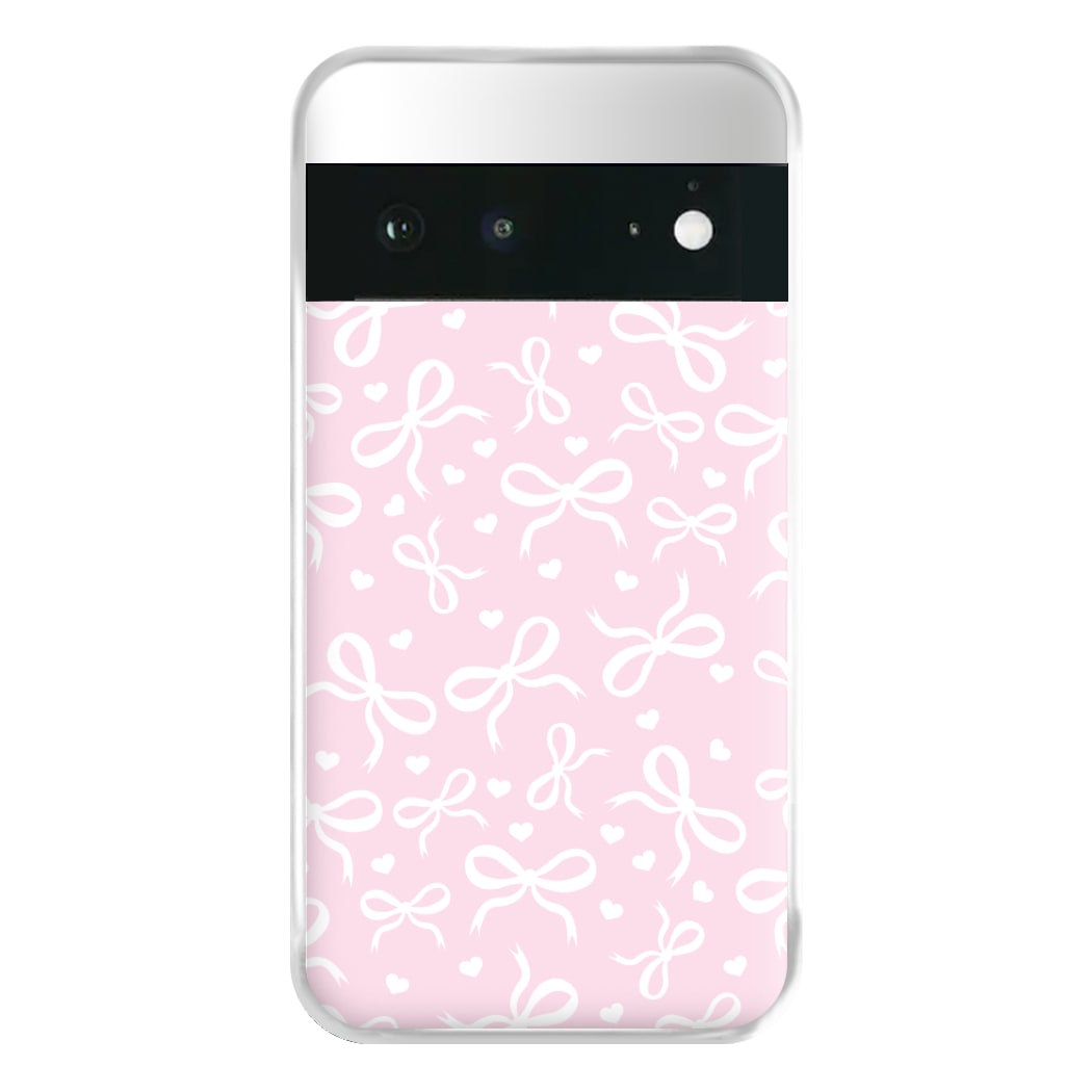 Coquette Bows And Hearts Baby Pink Phone Case for Google Pixel 6a