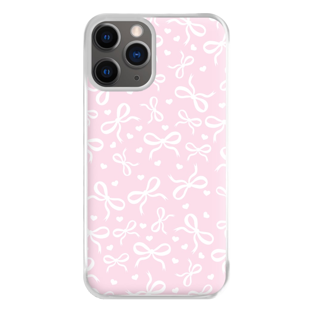Coquette Bows And Hearts Baby Pink Phone Case for iPhone 12 Pro Max