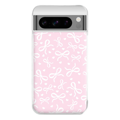 Coquette Bows And Hearts Baby Pink Phone Case for Google Pixel 8 Pro