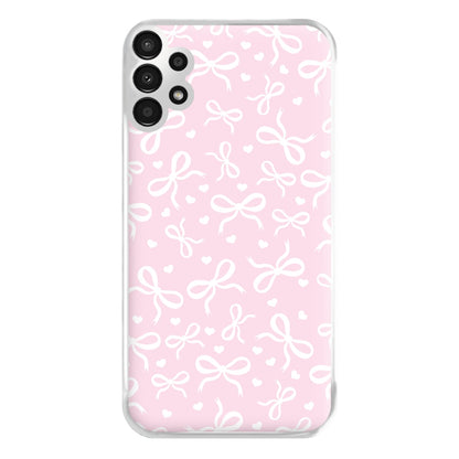 Coquette Bows And Hearts Baby Pink Phone Case for Galaxy A13
