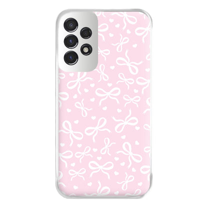 Coquette Bows And Hearts Baby Pink Phone Case for Galaxy A53