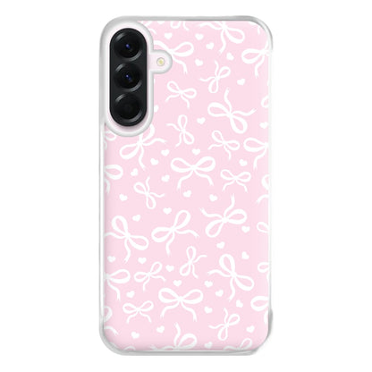 Coquette Bows And Hearts Baby Pink Phone Case for Galaxy A36