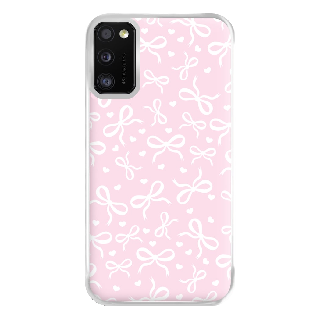Coquette Bows And Hearts Baby Pink Phone Case for Galaxy A41