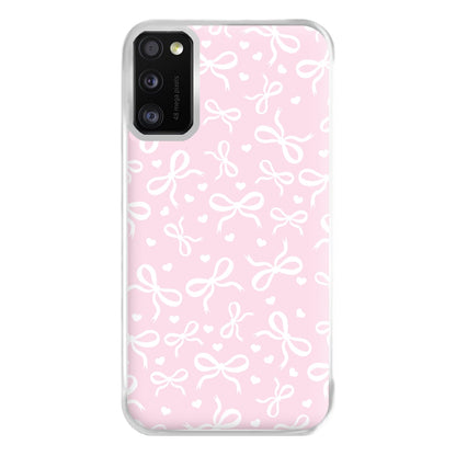 Coquette Bows And Hearts Baby Pink Phone Case for Galaxy A41