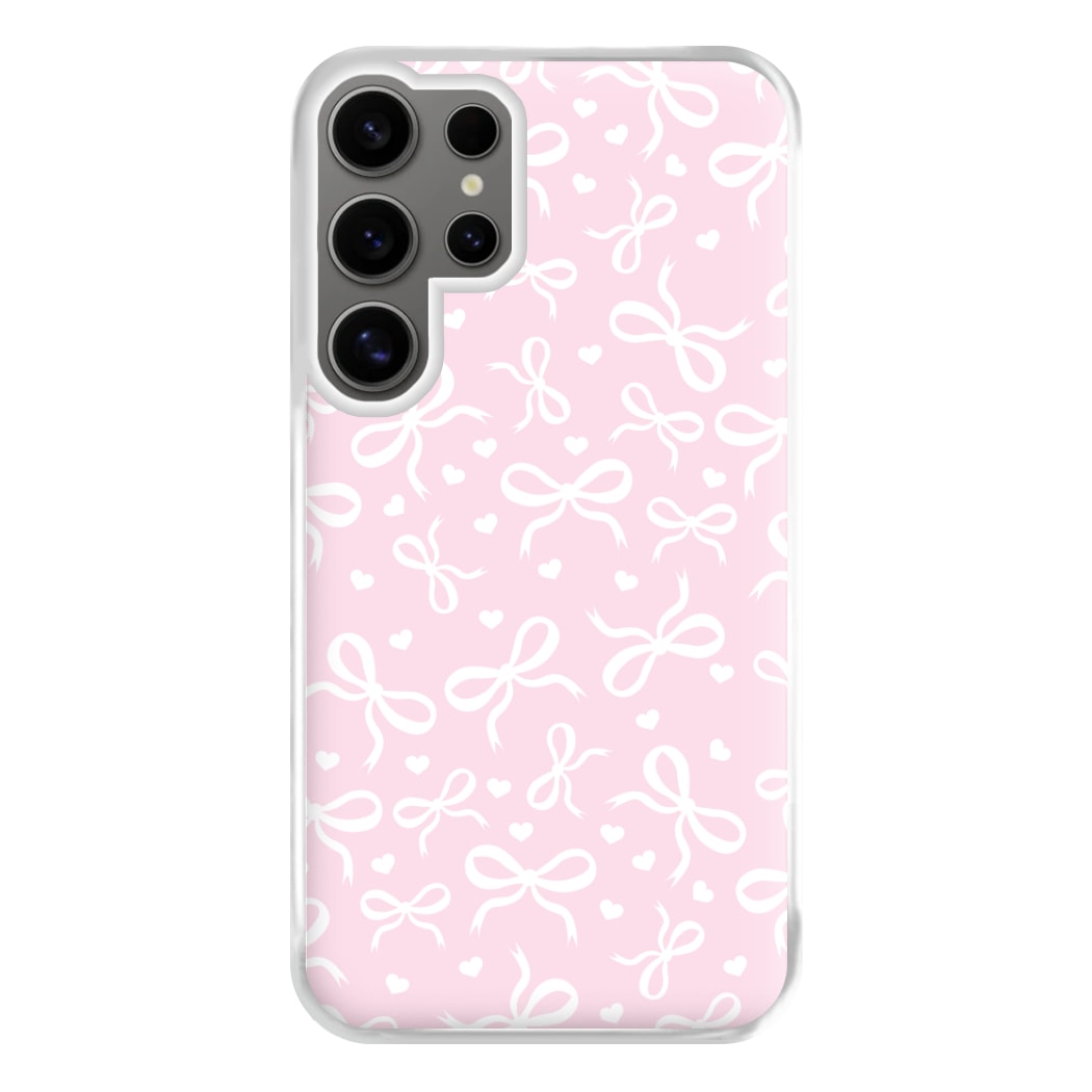 Coquette Bows And Hearts Baby Pink Phone Case for Galaxy S24 Ultra