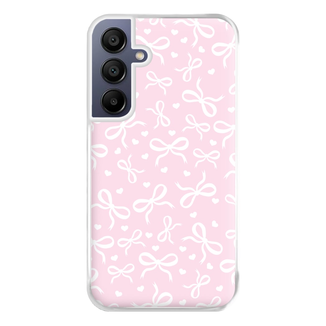 Coquette Bows And Hearts Baby Pink Phone Case for Galaxy A16