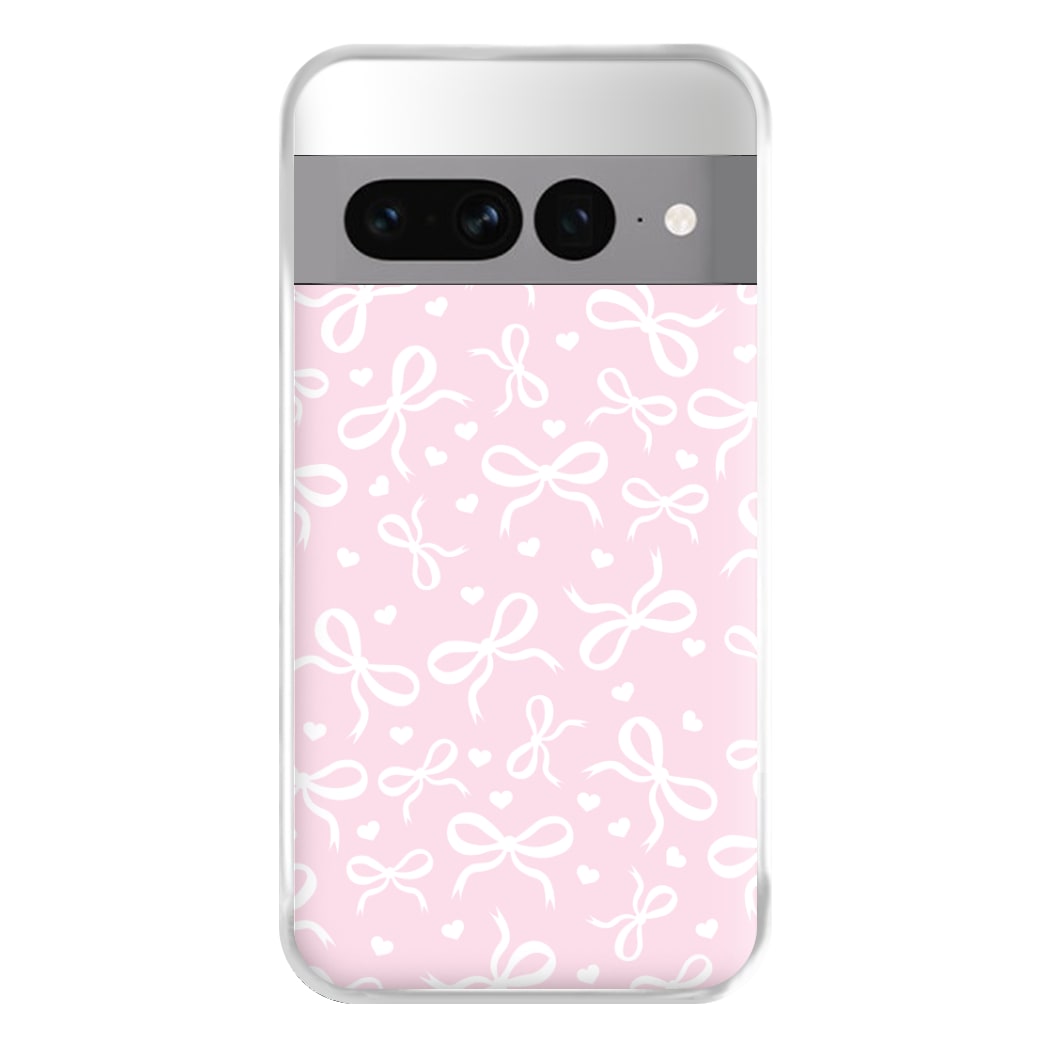 Coquette Bows And Hearts Baby Pink Phone Case for Google Pixel 7 Pro