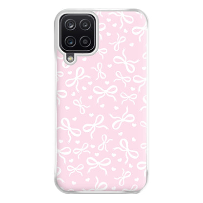 Coquette Bows And Hearts Baby Pink Phone Case for Galaxy A12
