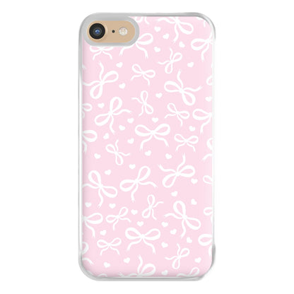 Coquette Bows And Hearts Baby Pink Phone Case for iPhone 6 / 7 / 8 / SE