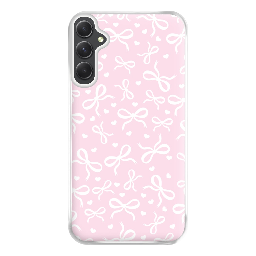Coquette Bows And Hearts Baby Pink Phone Case for Galaxy A14
