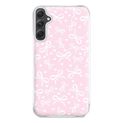 Coquette Bows And Hearts Baby Pink Phone Case for Galaxy A14
