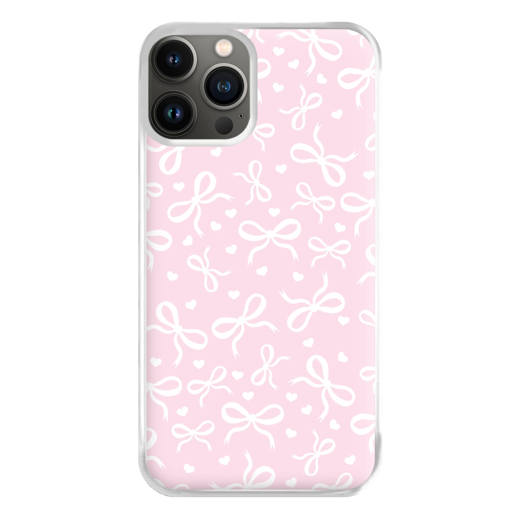 Coquette Bows And Hearts Baby Pink Phone Case for iPhone 11 Pro Max