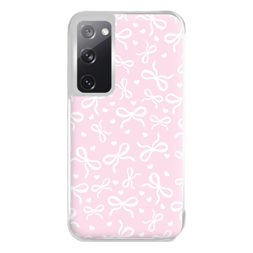 Coquette Bows And Hearts Baby Pink Phone Case for Galaxy S20FE