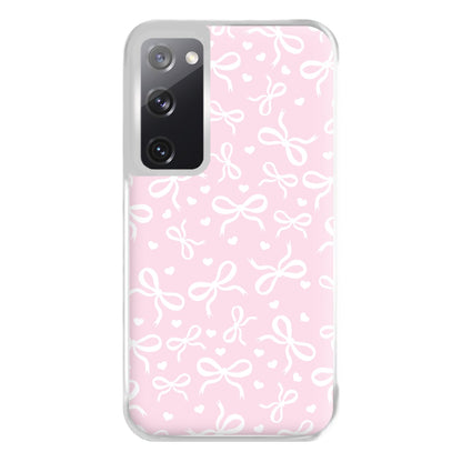 Coquette Bows And Hearts Baby Pink Phone Case for Galaxy S20FE