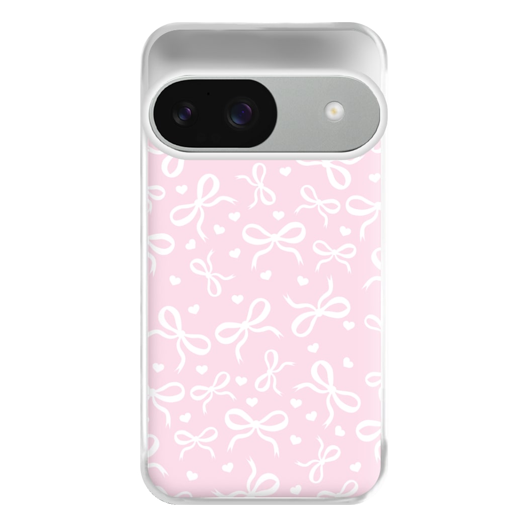 Coquette Bows And Hearts Baby Pink Phone Case for Google Pixel 9 / 9 Pro