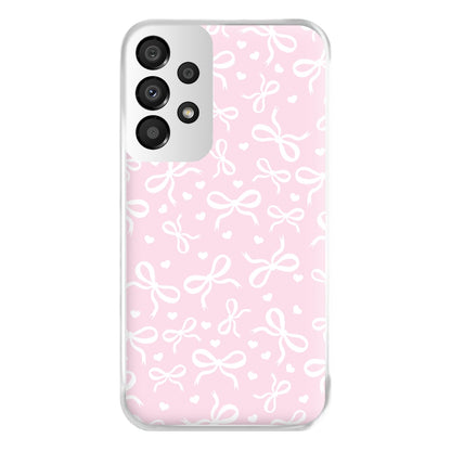 Coquette Bows And Hearts Baby Pink Phone Case for Galaxy A33