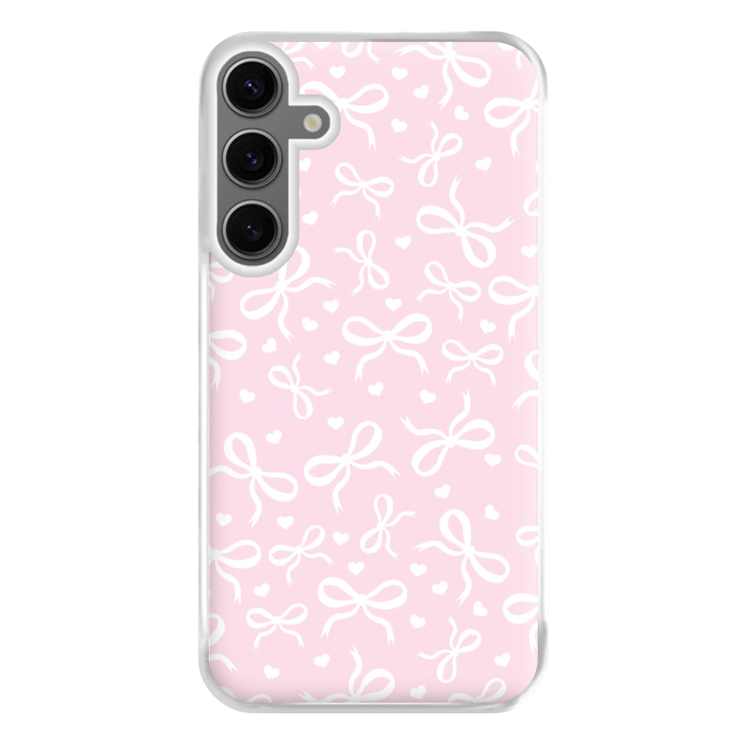 Coquette Bows And Hearts Baby Pink Phone Case for Galaxy S24FE