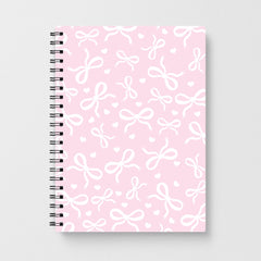 Coquette Bows And Hearts Baby Pink Notebook