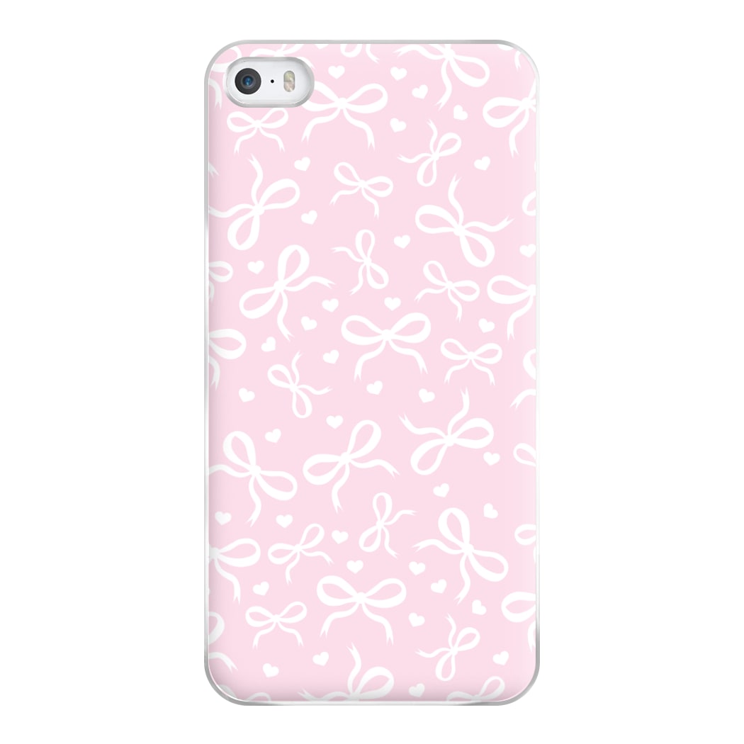 Coquette Bows And Hearts Baby Pink Phone Case for iPhone 5 / 5s / SE 2016