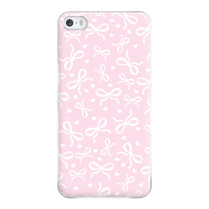Coquette Bows And Hearts Baby Pink Phone Case for iPhone 5 / 5s / SE 2016