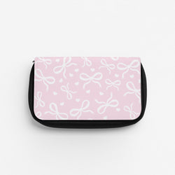 Coquette Bows And Hearts Baby Pink Pencil Case