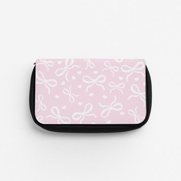 Coquette Bows And Hearts Baby Pink Pencil Case