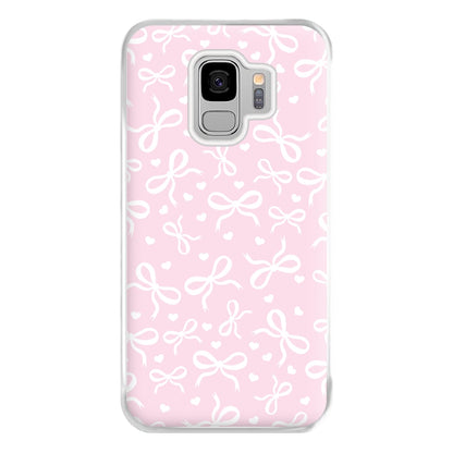 Coquette Bows And Hearts Baby Pink Phone Case for Galaxy S9 Plus
