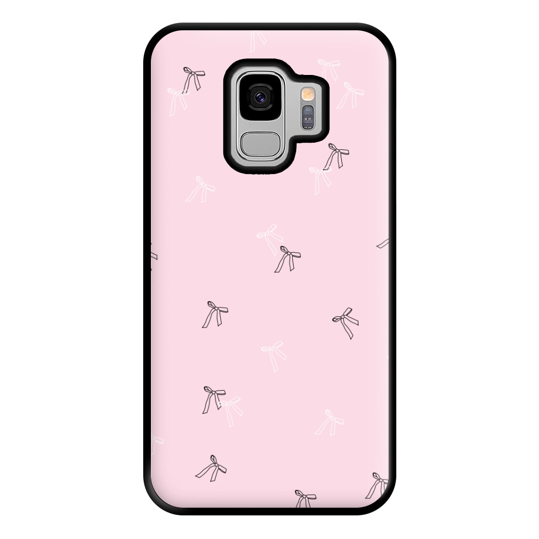 Coquette Mini Bows Pattern Pink Phone Case for Galaxy S9 Plus