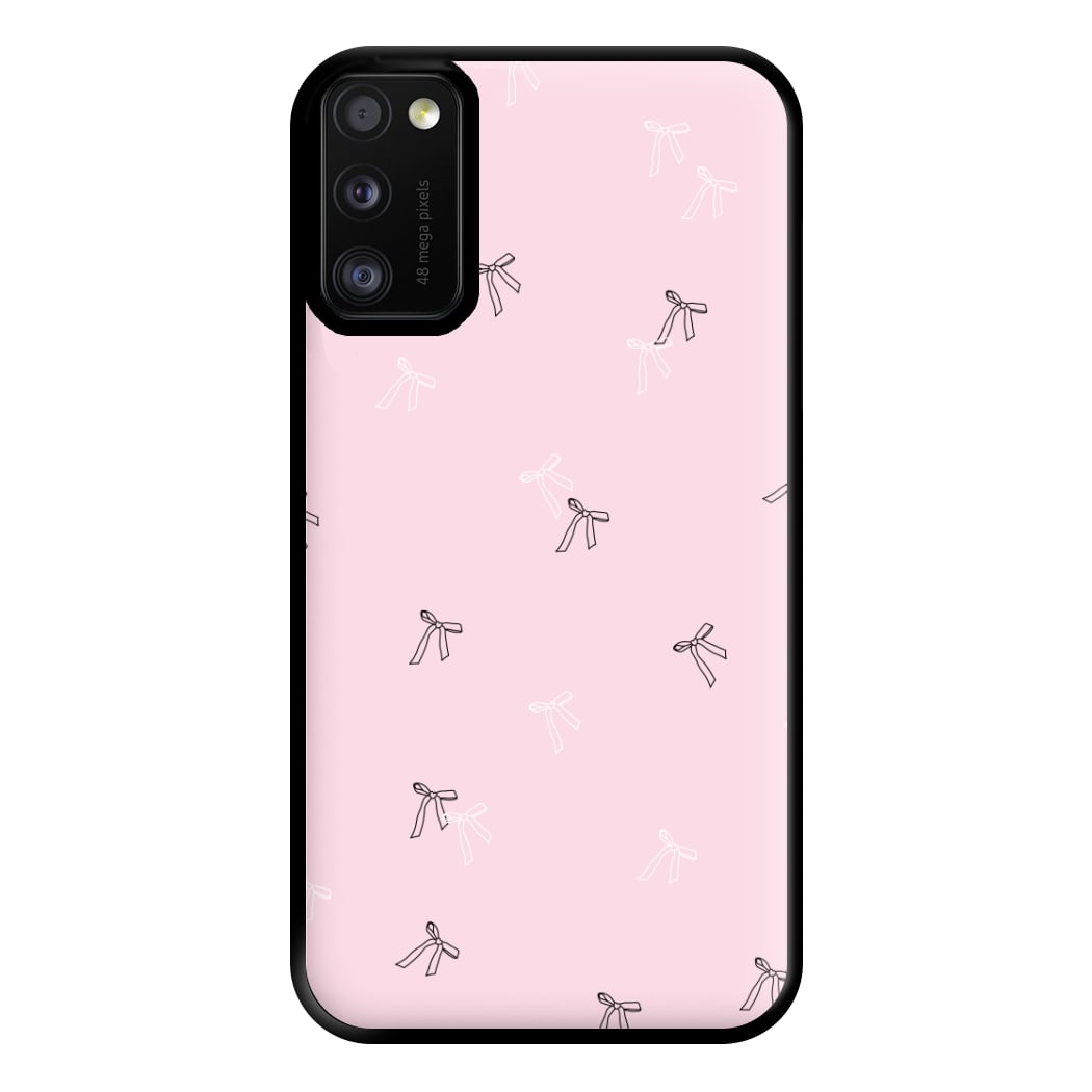 Coquette Mini Bows Pattern Pink Phone Case for Galaxy A41