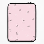 Coquette Mini Bows Pattern Pink Laptop Sleeve 1