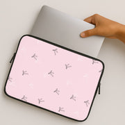 Coquette Mini Bows Pattern Pink Laptop Sleeve 2