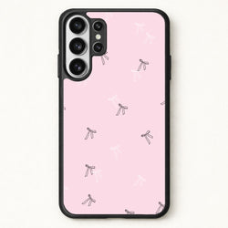 Coquette Mini Bows Pattern Pink Phone Case for Galaxy S26 Ultra