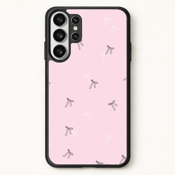 Coquette Mini Bows Pattern Pink Phone Case for Galaxy S26 Ultra