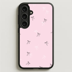 Coquette Mini Bows Pattern Pink Phone Case for Galaxy S25FE