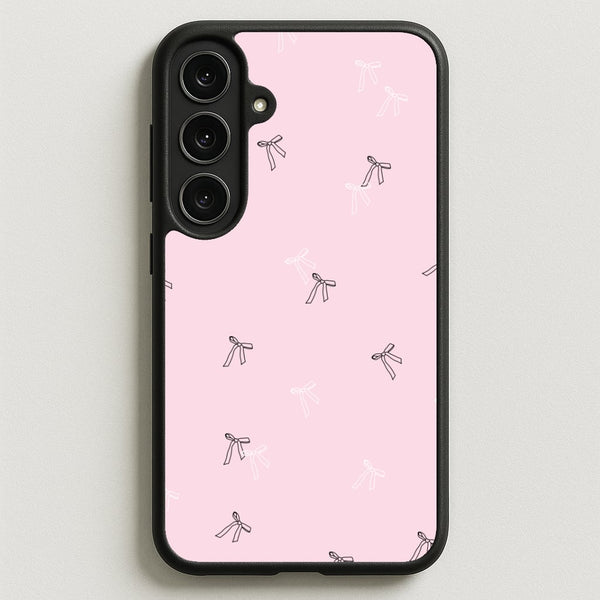 Coquette Mini Bows Pattern Pink Phone Case for Galaxy S25FE
