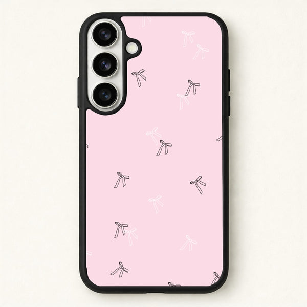 Coquette Mini Bows Pattern Pink Phone Case for Galaxy S26 Plus