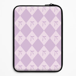 Purple Argyle Coquette Pattern Universal Laptop Sleeve