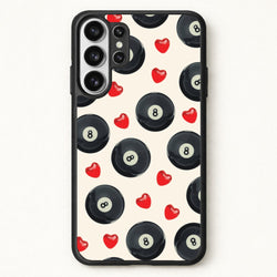8-Balls And Hearts Pattern Phone Case for Galaxy S26 Ultra