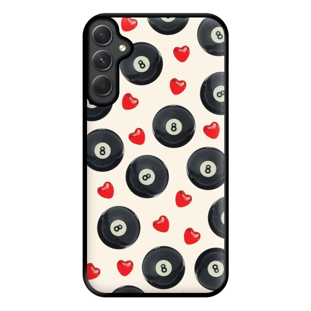 8-Balls And Hearts Pattern Phone Case for Galaxy A34